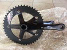 Sugino 75 DD Track Racing Crank Set - Direct Drive - Chainring Zen Messenger 48t 144mm Nero