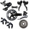 dura ace: guarnitura 170mm 53/39 + comandi meccanici + freni a 1 perno + deragliatori