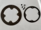 Corone Campagnolo Super Record 11-Velocità 58t - 46t - 145mm BCD - Crono TT - Triathlon