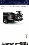 Portabici Thule velospace xt2 black edition nuovo