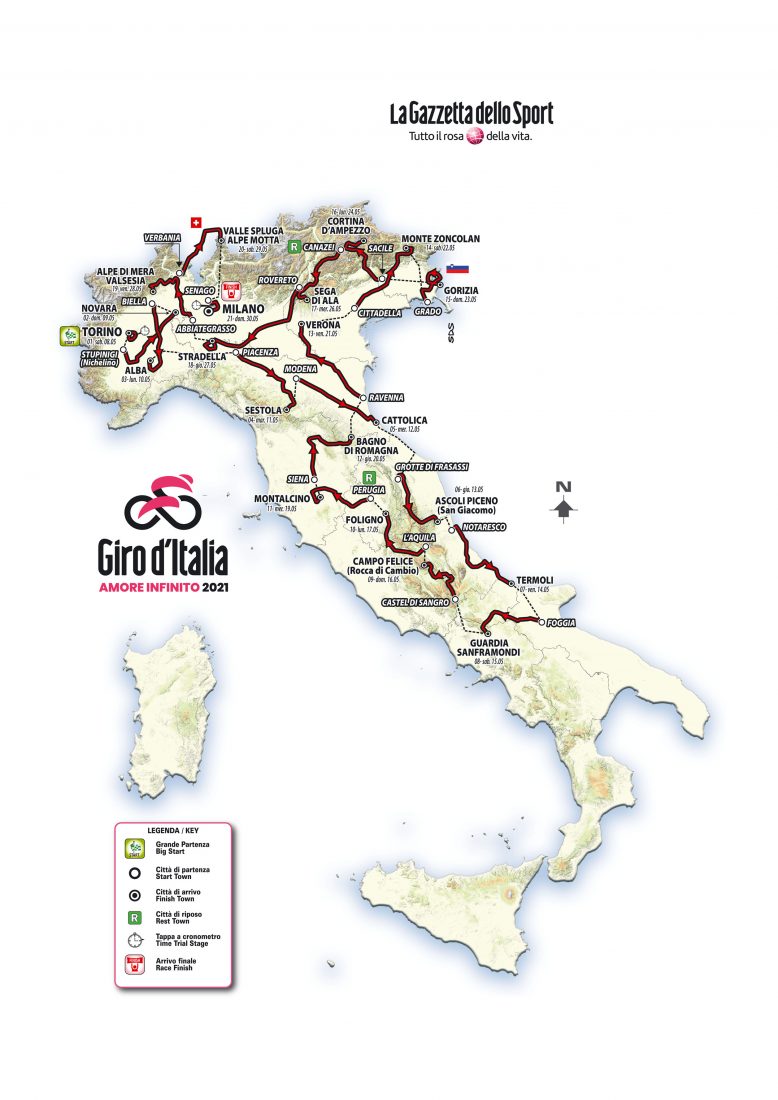 Il 104^ Giro d’Italia celebra i 90 anni della Maglia Rosa